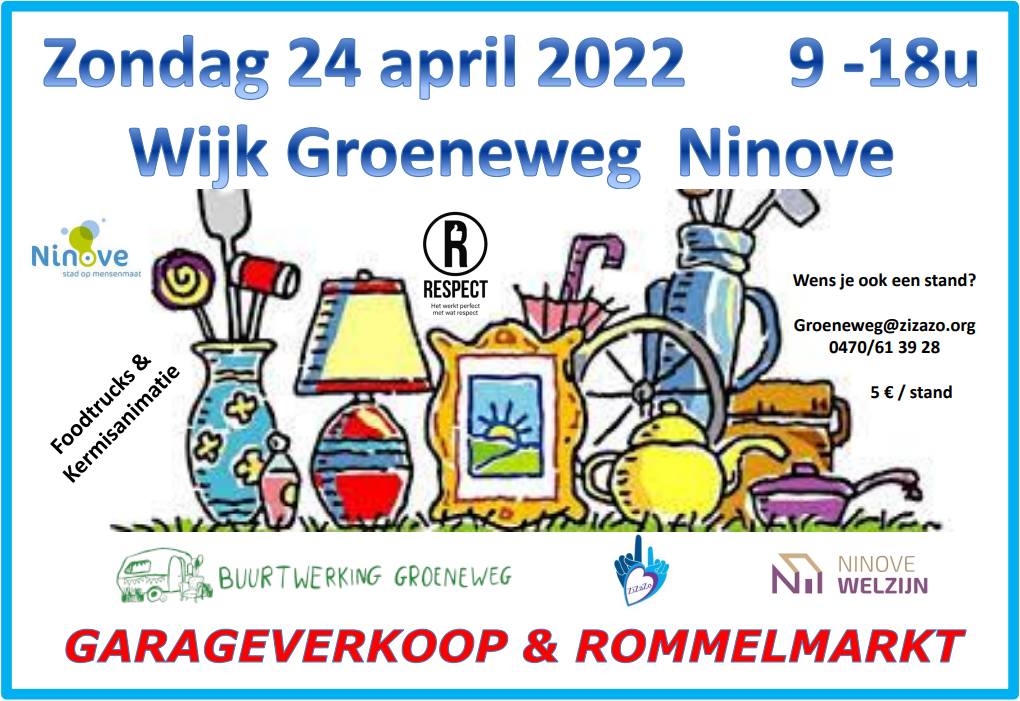 24 april 2022 – Garageverkoop & rommelmarkt in de wijk Groeneweg